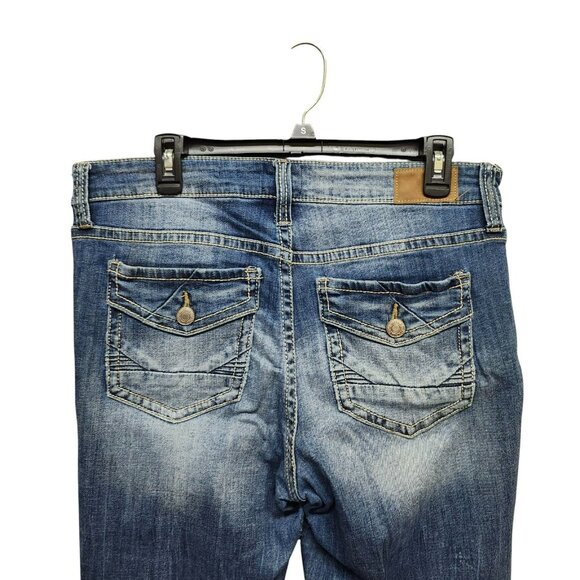 Daytrip Womens 33R Virgo Bootcut Jeans Blue High Rise Denim Medium Wash Stretch - Picture 5 of 16